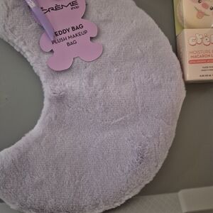 Crème Shop Lavender Teddy Plush Makeup Bag